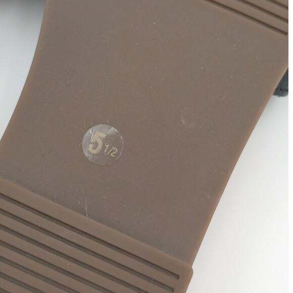 Steve Madden Hoku Slide Sandal Women's Open Toe Leather Black Brown Size US5.5 - Picture 9 of 9